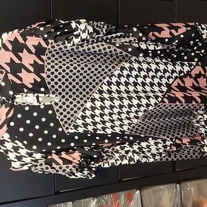 Ashley Stewart Black and White Polka Dot Top